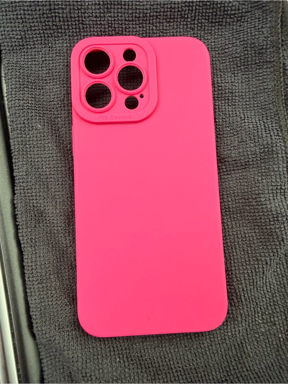 SHEIN Hot Pink Silicone Camera Cutout Phone Case